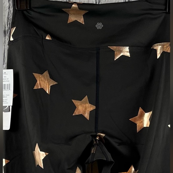 Nanette Lepore Size:L Women Play Compression Leggings Black/ Rose Gold Pocket - Picture 4 of 11